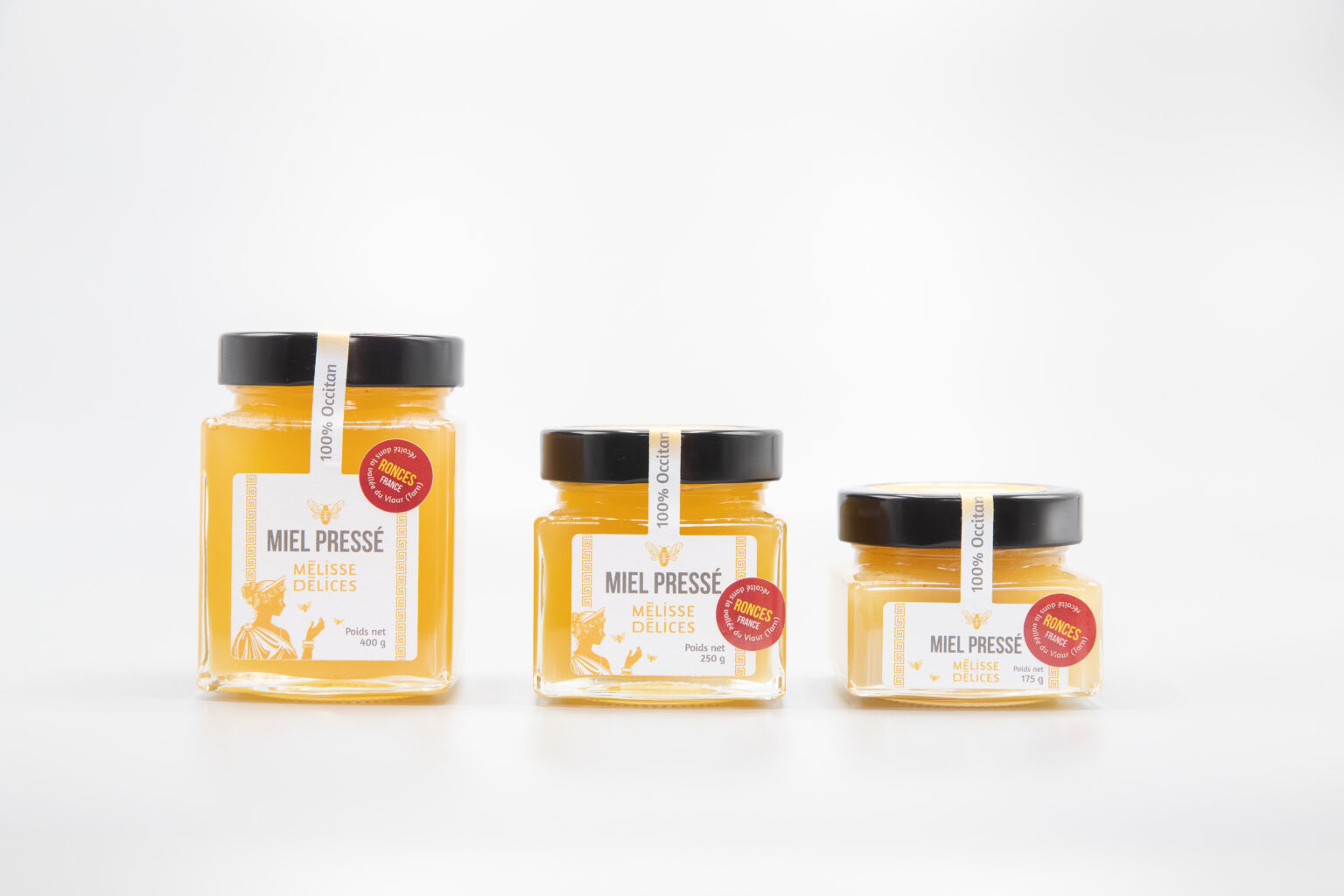Mélisse Délices – pots de miel étiquetés