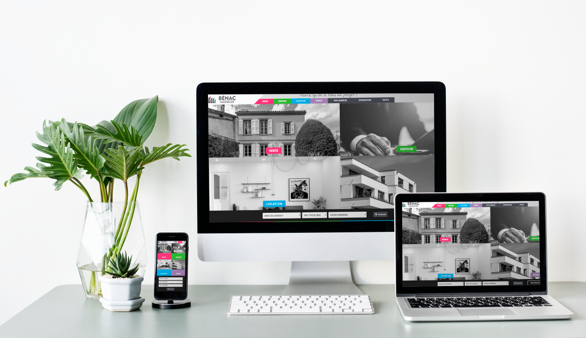 Bénac Immobilier – réalisation de l’agence New Box