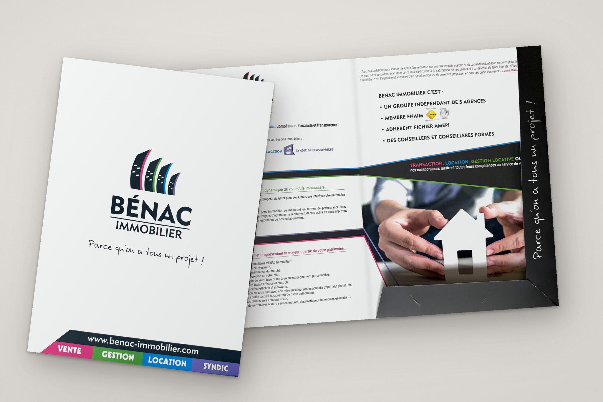 Bénac Immobilier – réalisation de l’agence New Box