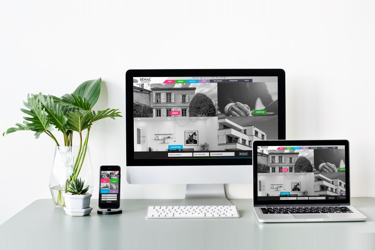 Site internet Bénac Immobilier