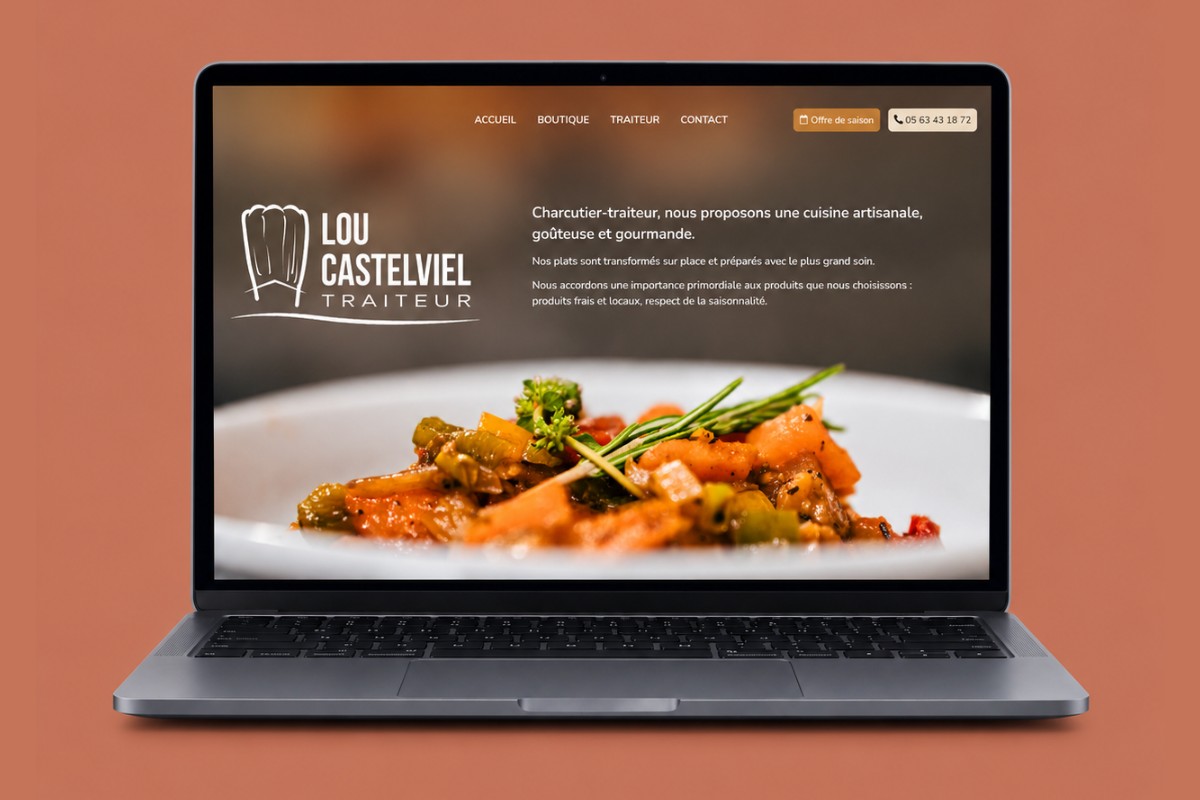 Site internet Lou Castelviel, charcutier traiteur