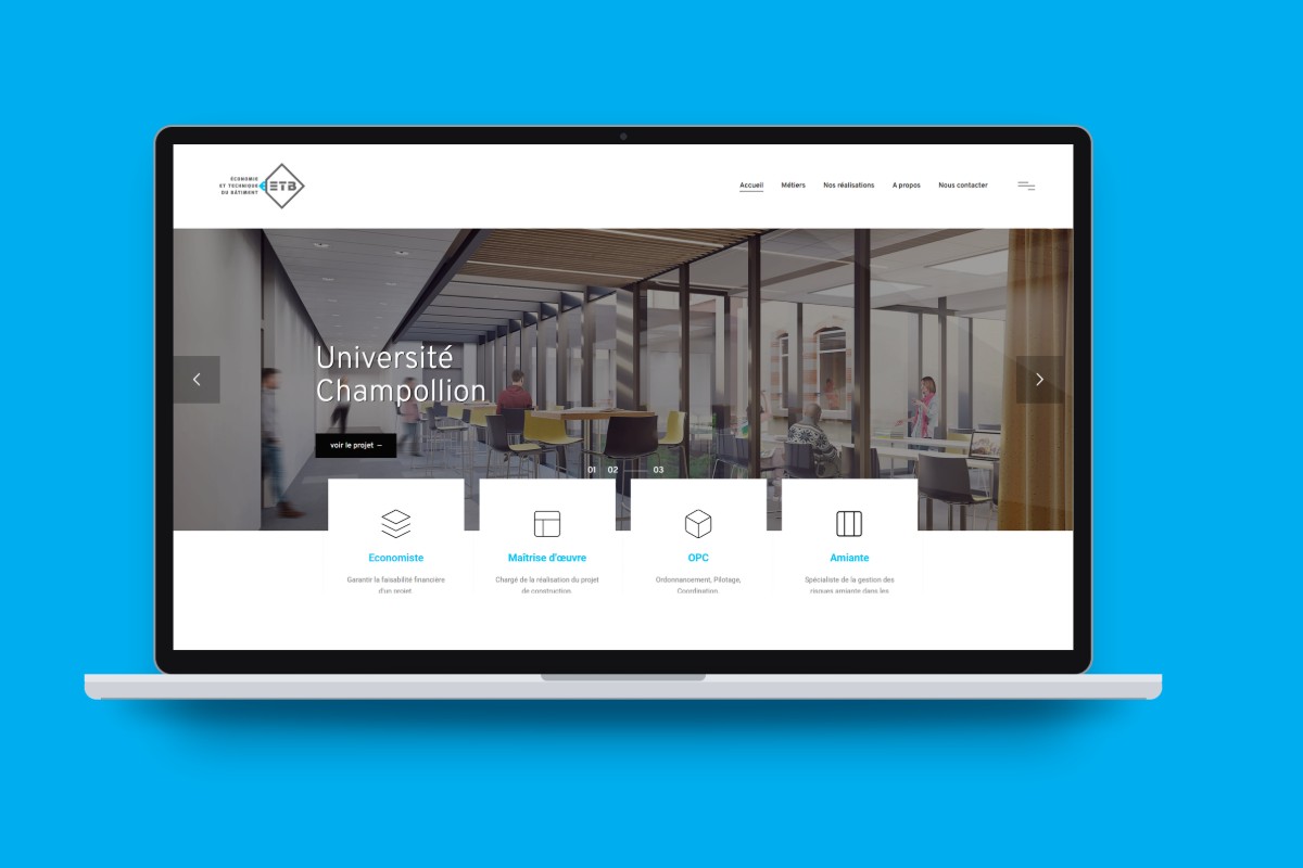 Site internet ETB Ingénierie