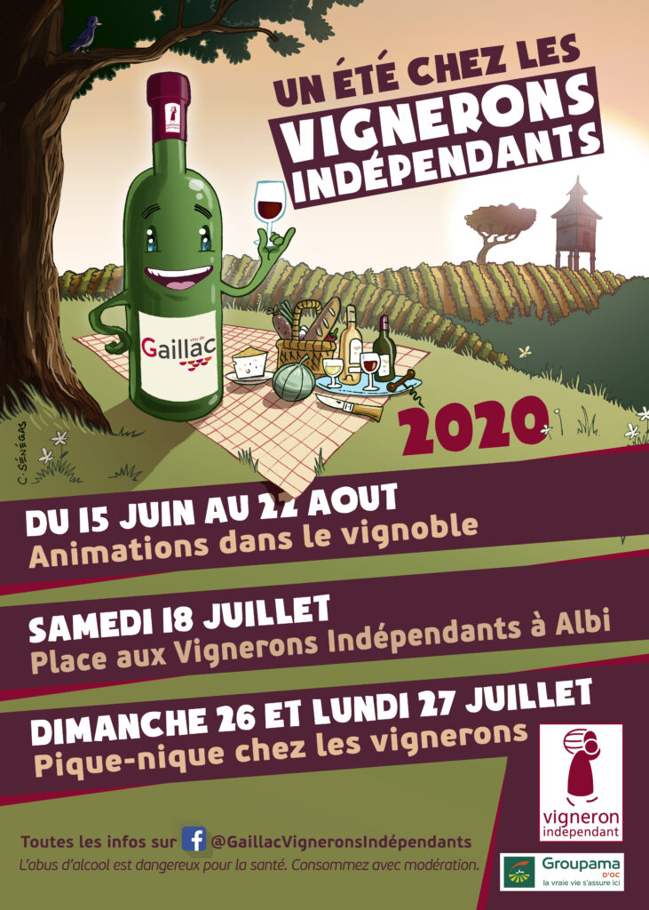 Affiche Un été chez les Vignerons indépendants 2020